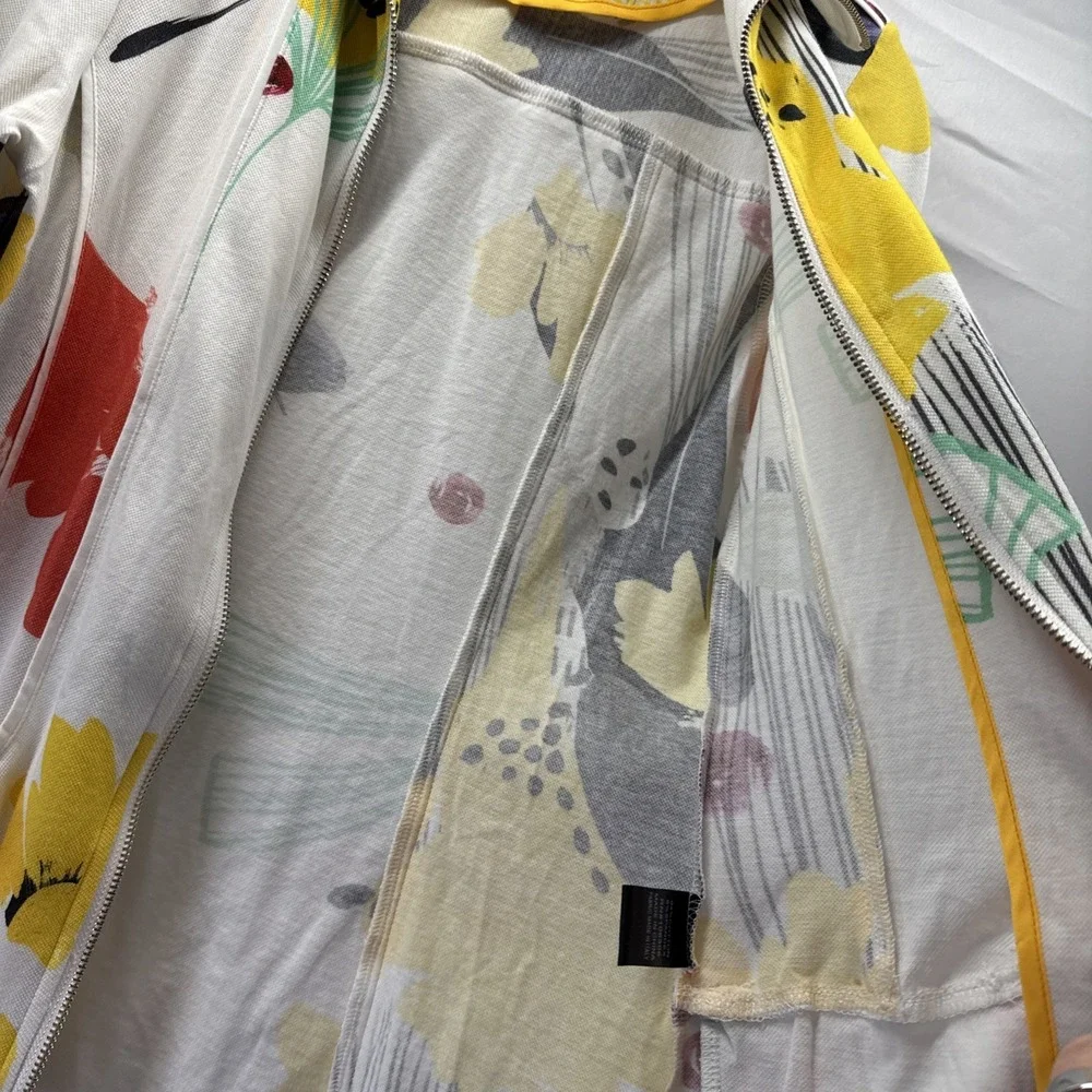 Berek Women's Ray of Sunshine Jacket Sz PXS Abstract Floral Long Sleeve‎ Pockets